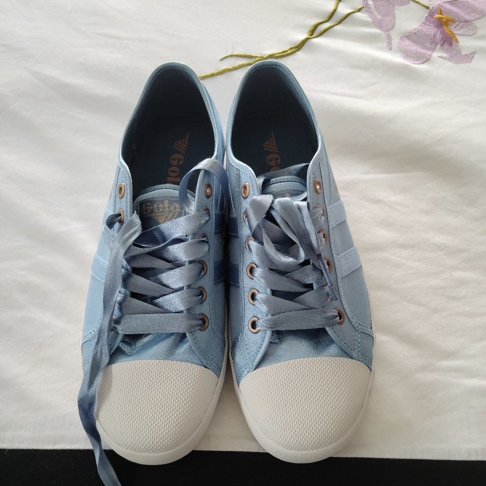 Gola Blue Satin Sneakers
